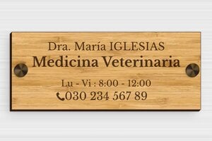Placas Grabadas Personalizadas - Madera - undefined - bambou - screws-caps - es-cartel-practica-madera-010-3-1747900756568