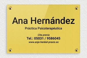 Placas para Psicólogos - Plexiglás - undefined - or-clair-noir - screws-caps - es-cartel-practica-psicologica-001-2-1747880637101