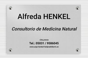 Placas Profesionales de Aluminio - Aluminio - undefined - anodise - screws-caps - es-cartel-praxis-aluminio-001-1-1747881529997