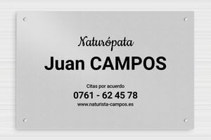 Placas de Metal - Aluminio - undefined - anodise - screws - es-cartel-praxis-aluminio-001-2-1747881537657