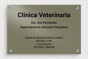 Placas Profesionales de Aluminio - Aluminio - undefined - taupe - screws-spacer - es-cartel-praxis-aluminio-003-1-1747881636453