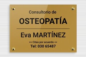 Placas de Metacrilato - Plexiglás - undefined - or-fonce-noir - screws-caps - es-cartel-praxis-plexi-003-2-1747888640551