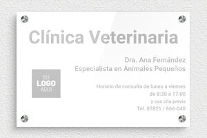Placas de Metacrilato - Plexiglás - undefined - blanc-argent - screws-spacer - es-cartel-praxis-plexi-003-4-1747888663250