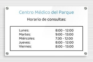 Placas Profesionales de Metacrilato - Plexiglás - undefined - custom - screws-spacer - es-cartel-praxis-plexi-015-3-1747900515411