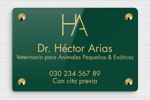 Placas Profesionales de Metacrilato - Plexiglás - undefined - vert-or - screws-caps - es-cartel-praxis-plexi-021-3-1747900572643