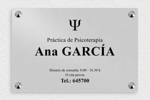 Placas Profesionales - Aluminio - undefined - anodise - screws-caps - es-cartel-praxis-psicologia-001-3-1747880644484