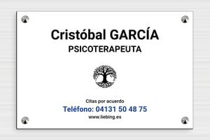 Placas Profesionales - PVC - undefined - custom - screws-caps - es-cartel-praxis-psicologica-003-4-1747880756736