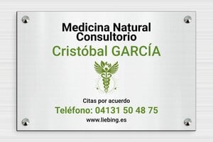 Placas Profesionales de PVC - PVC - undefined - gris-brosse-noir - screws-caps - es-cartel-praxis-pvc-001-5-1747888780757
