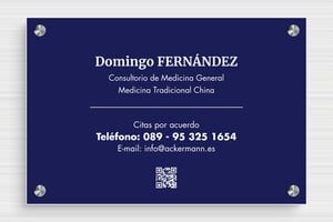 Placas Profesionales de PVC - PVC - undefined - bleu-marine-blanc - screws-spacer - es-cartel-praxis-pvc-002-2-1747888797961
