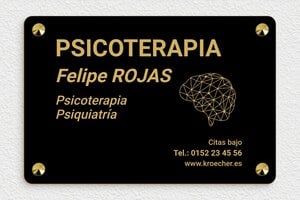 Placas Profesionales de PVC - PVC - undefined - noir-or - screws-caps - es-cartel-praxis-pvc-005-1-1747888939950