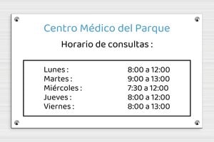 Placas Profesionales - PVC - undefined - custom - screws-caps - es-cartel-praxis-pvc-007-3-1747900432124