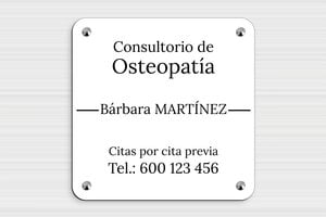 Placas Profesionales de PVC - PVC - undefined - blanc-noir - screws-caps - es-cartel-praxis-pvc-008-3-1747900443893