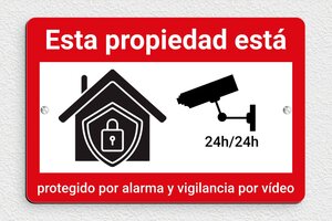 Cartel "Zona Videovigilada" - Cartel 'Propiedad Privada, Videovigilancia' - undefined - custom - screws - es-cartel-privado-002-1-1747822775020