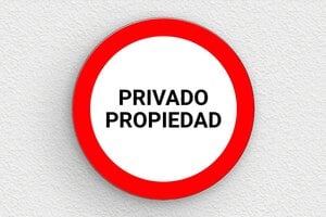 Cartel "Zona Videovigilada" - Cartel Redondo 'Propiedad Privada' - undefined - custom - glue - es-cartel-privado-025-1-1747822732943