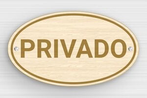 Placas de Madera - Cartel ovalado 'Propiedad Privada' - undefined - erable - screws - es-cartel-privado-037-2-1747822903316