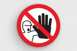 Placas Industriales - Cartel redondo 'Prohibido el acceso' - undefined - custom - glue - es-cartel-privado-039-1-1747822794861