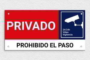 Cartel 'Propiedad privada bajo vigilancia por vídeo' - undefined - custom - screws - es-cartel-privado-040-1-1747822719853