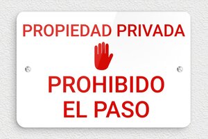 Carteles de "Propiedad Privada" - Cartel 'Propiedad Privada, Acceso Prohibido' - undefined - blanc-rouge - screws - es-cartel-privado-041-1-1747822786028