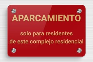Señales "Prohibido Aparcar" - Cartel 'Propiedad Privada, Prohibido el Paso' - undefined - rouge-or - screws-spacer - es-cartel-privado-041-2-1747822939291