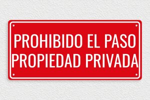 Carteles de "Propiedad Privada" - Cartel 'Propiedad privada, prohibido el paso' - undefined - rouge-blanc - screws - es-cartel-privado-045-1-1747822700894
