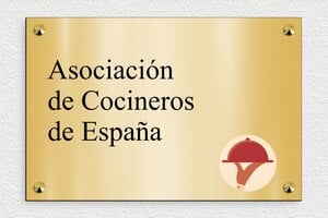 Placas para Bar y Restaurante - PVC - undefined - or-brosse-noir - screws-caps - es-cartel-profesional-restaurante-002-0-1747817910081