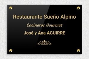 Placas para Bar y Restaurante - Plexiglás - undefined - noir-or - screws-caps - es-cartel-profesional-restaurante-0034-1-1747817900212