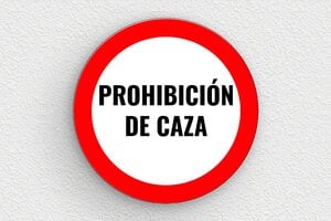 Placas Redondas - Cartel redondo 'Prohibido cazar' - undefined - custom - glue - es-cartel-prohibicion-caza-004-1-1747820306789