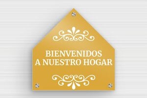 Placas de Aluminio para Puerta  - Cartel de madera 'Bienvenidos a nuestro hogar' para la puerta - undefined - or - screws-caps - es-cartel-puerta-aluminio-002-3-1747898248245