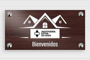 Placas de Madera para Puerta  - PVC - undefined - noyer-blanc - screws-caps - es-cartel-puerta-casa-madera-001-2-1747898340417