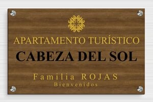 Placas de Madera para Puerta  - Madera - undefined - noyer - screws-spacer - es-cartel-puerta-casa-madera-001-5-1747898360994