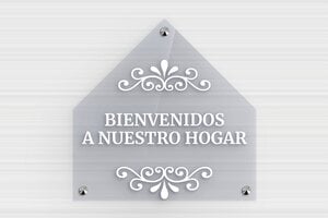 Placas de Metacrilato Transparente para Puerta  - Cartel de madera 'Bienvenidos a nuestro hogar' para la puerta - undefined - bleu - screws-caps - es-cartel-puerta-plexi-trans-003-1-1747898780009