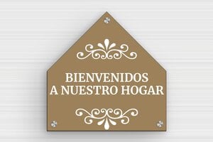 Placas de PVC para Puerta  - Cartel de madera 'Bienvenidos a nuestro hogar' para la puerta - undefined - custom - screws-caps - es-cartel-puerta-pvc-001-2-1747898596980