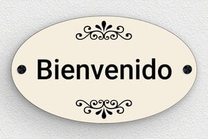 Placas de PVC para Puerta  - Cartel Ovalado de Bienvenida - undefined - custom - screws-caps - es-cartel-puerta-pvc-002-4-1747898633860
