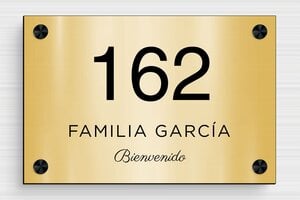 Placas de Plástico - PVC - undefined - or-brosse-noir - screws-spacer - es-cartel-puerta-pvc-002-5-1747898639790