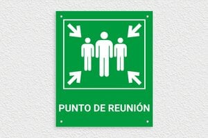 Fijaciones para Placas - Cartel de Punto de Reunión - undefined - vert-blanc - screws - es-cartel-punto-de-reunion-004-1-1747818938959