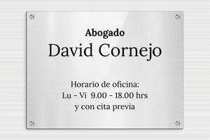 Placas Profesionales - PVC - undefined - gris-brillant-noir - screws-caps - es-cartel-pvc-practica-021-3-1747901078195