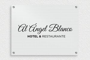 Placas para Bar y Restaurante - Aluminio - undefined - brosse - screws-spacer - es-cartel-restaurante-001-1-1747817879445