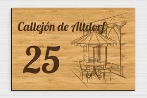 Placas de Madera para Puerta  - Madera - undefined - bambou - glue - es-casa-puerta-letrero-madera-002-1-1747898370180