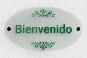Placas de Metacrilato Transparente para Puerta  - Letrero de bienvenida ovalado - undefined - vert - screws-caps - es-casa-puerta-letrero-plexi-trans-003-3-1747898798265