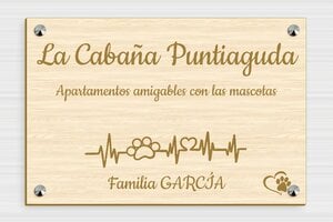 Placas de Madera para Puerta  - Madera - undefined - erable - screws-caps - es-casa-puerta-placa-madera-001-1-1747898337505