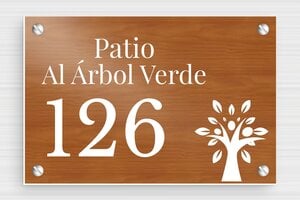 Placas Grabadas Personalizadas - PVC - undefined - poirier-blanc - screws - es-casa-puerta-placa-madera-003-1-1747898401029