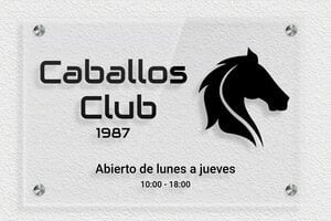 Placas para Caballos - Plexiglás transparente - undefined - transparent - screws-spacer - es-club-de-caballos-004-4-1747819018044