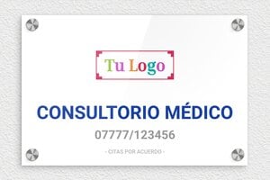 Placas Profesionales con Logo - Plexiglás - undefined - custom - screws-caps - es-consultorio-medico-006-1-1747821085750