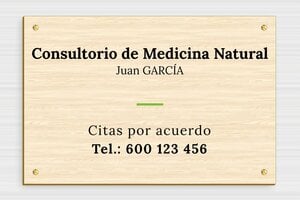 Placas Profesionales de Madera - Madera - undefined - erable - screws - es-consultorio-medico-cartel-madera-004-2-1747882050737