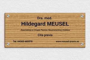 Placas Profesionales de Madera - Madera - undefined - chene - screws-caps - es-consultorio-medico-letrero-madera-001-4-1747881941242