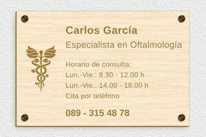 Placas Profesionales de Madera - Madera - undefined - erable - screws-caps - es-consultorio-medico-letrero-madera-002-2-1747881963489