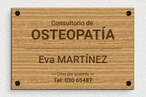Placas Profesionales de Madera - Madera - undefined - chene - screws-spacer - es-consultorio-medico-placa-de-madera-004-1-1747882042656