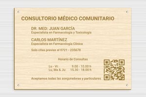 Placas Profesionales de Madera - Madera - undefined - erable - screws - es-consultorio-medico-placa-madera-001-1-1747881915012