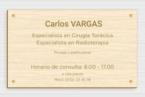 Placas Profesionales de Madera - Madera - undefined - erable - screws - es-consultorio-medico-placa-madera-001-3-1747881930552