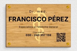 Placas Profesionales de Madera - Madera - undefined - bambou - screws-spacer - es-consultorio-medico-placa-madera-003-4-1747882027354